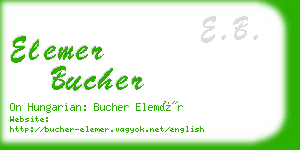 elemer bucher business card